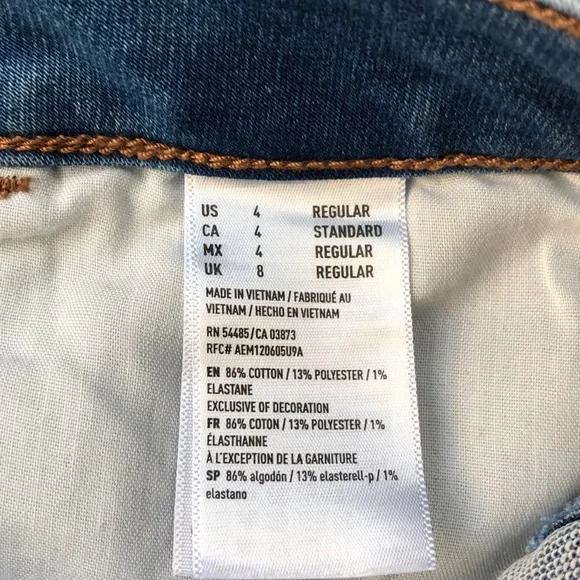 American Eagle Outfitters Blue Super Stretch Skinny Jegging Size 4 - Picture 13 of 13